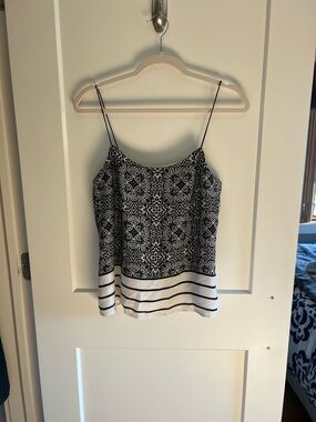 Black & White Patterned Banana Republic Top